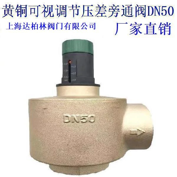 上海达柏林阀门有限公司黄铜可视调节自力式压差旁通阀DN15DN20
