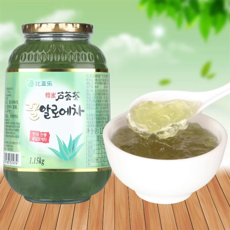 韩国原装进口比亚乐蜂蜜芦荟茶1150g冲调饮品大枣柠檬茶蜂蜜茶酱