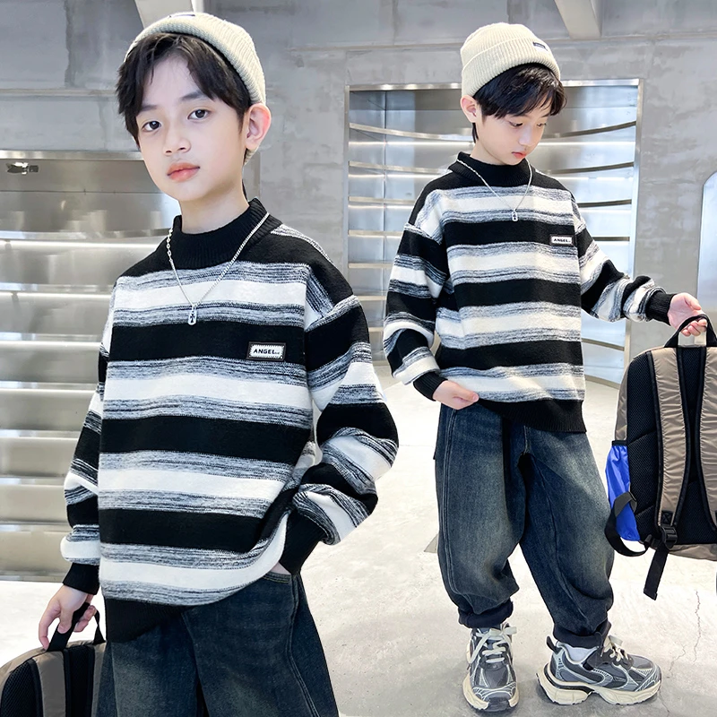 男童秋冬装毛衣2023新款加厚针织中大儿童网红潮【百纳】C3239