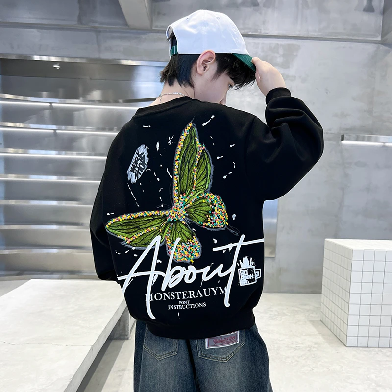 男童卫衣2024新款春秋季时髦上衣中大儿童网红潮【百纳】AF234