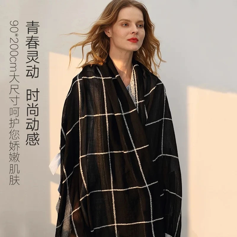 新款秋冬季羊毛圈圈纱保暖时尚围巾女士名媛披肩百搭简约