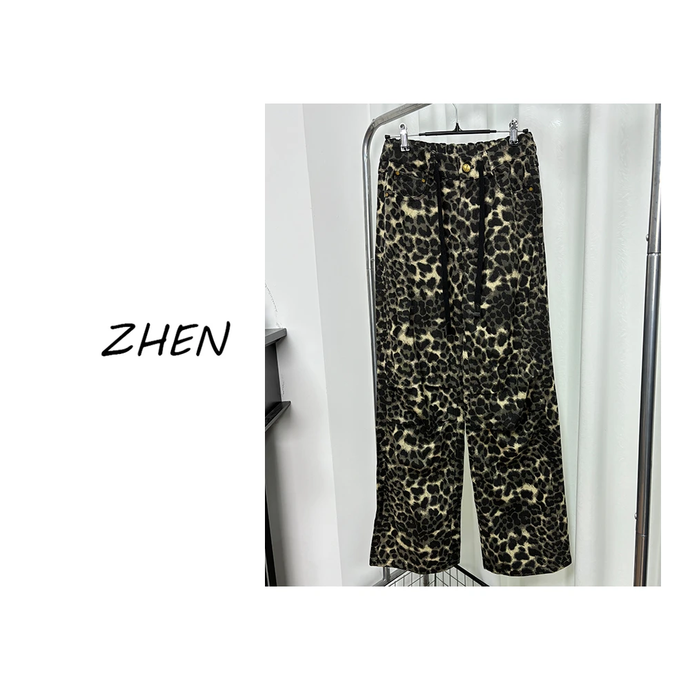 【ZHEN】Y0080 2024秋季新款修身显瘦直筒牛仔裤女