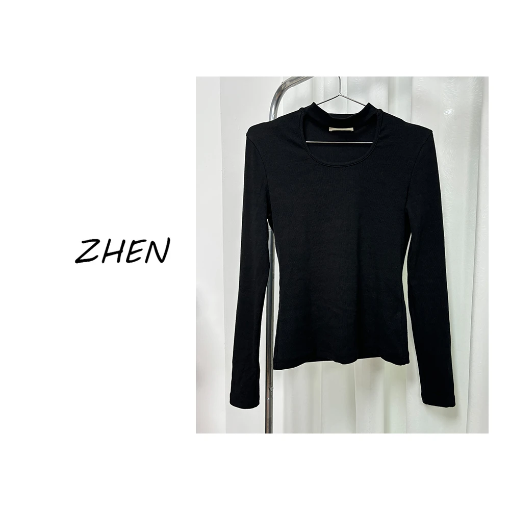 【ZHEN】K0138 2025新款修身显瘦气质小众设计师款上衣