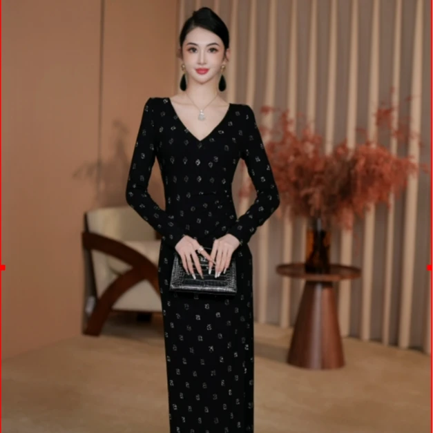 东东定制【奢香夫人】NO退NO换 春秋款气质轻奢显瘦优雅百搭连衣裙