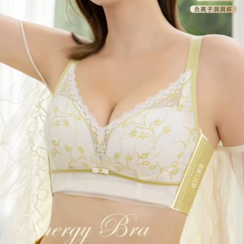1689蕾丝文胸 无钢圈洞洞透气打孔杯 B杯