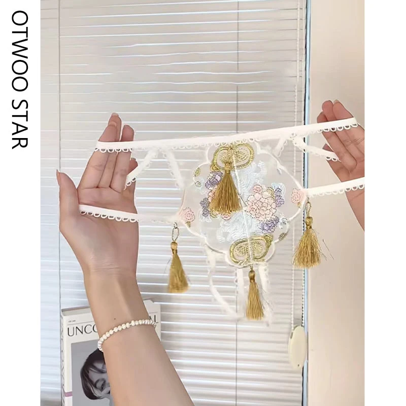 OTWOO STAR纾适 国风少女透气夏季薄款低腰蕾丝内裤女