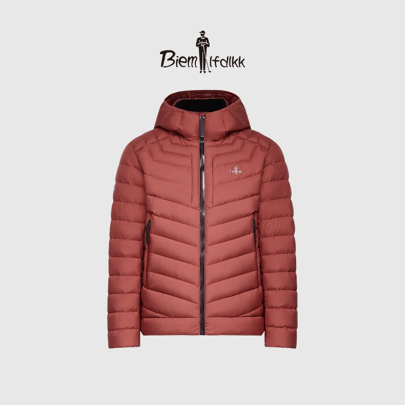 【法国进口羽绒】比音勒芬冬季防风保暖连帽羽绒服