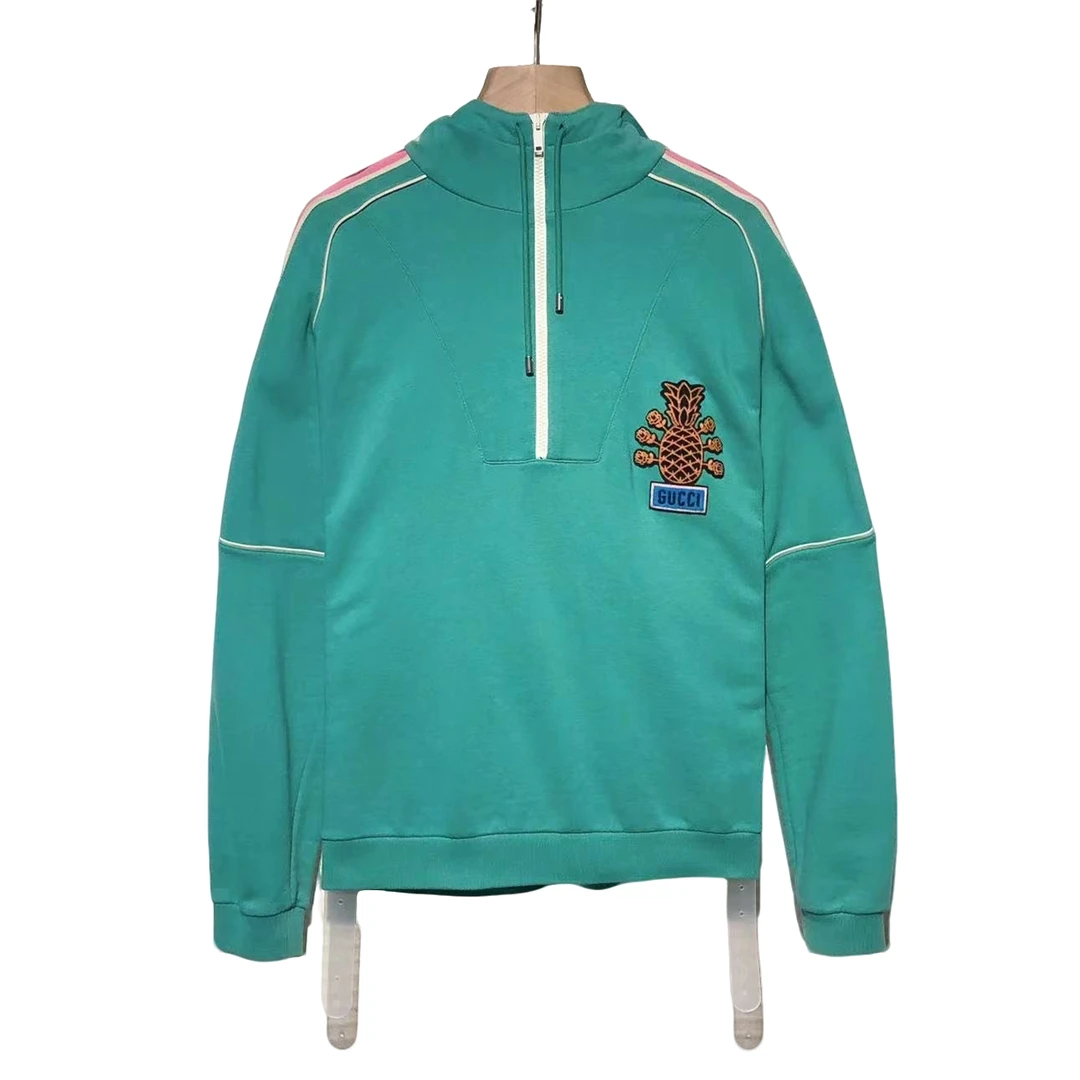 95新 GUCCI/古驰 侧袖logo 休闲  刺绣菠萝 卫衣/S码/XG-Y13093