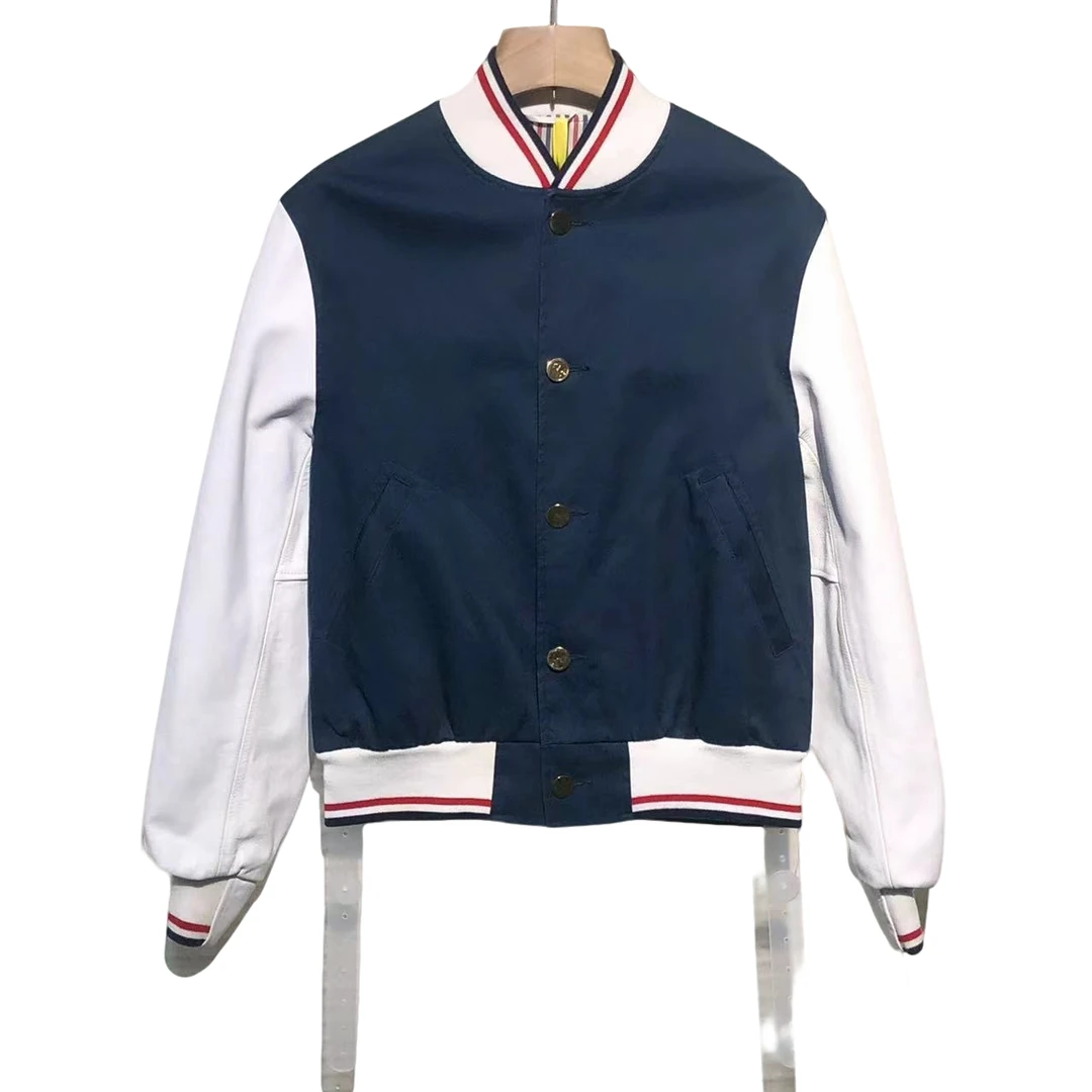 95新 THOMBROWNE 休闲 时尚 拼接棒球服 外套/1码/XG-Y20179