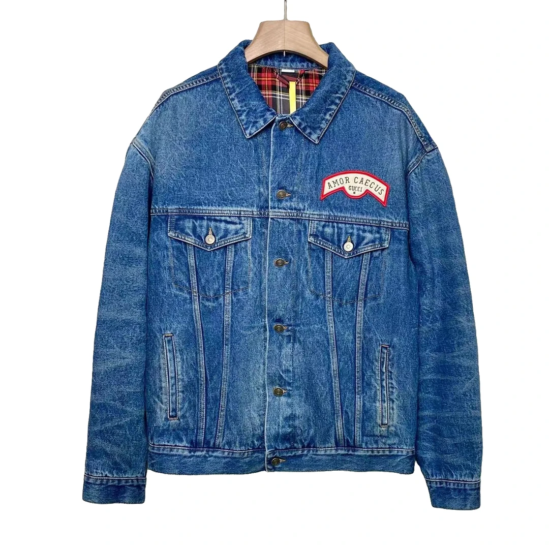 GUCCI/古驰 时尚 休闲 logo 牛仔外套 /50码/新带吊/XG-Y18538