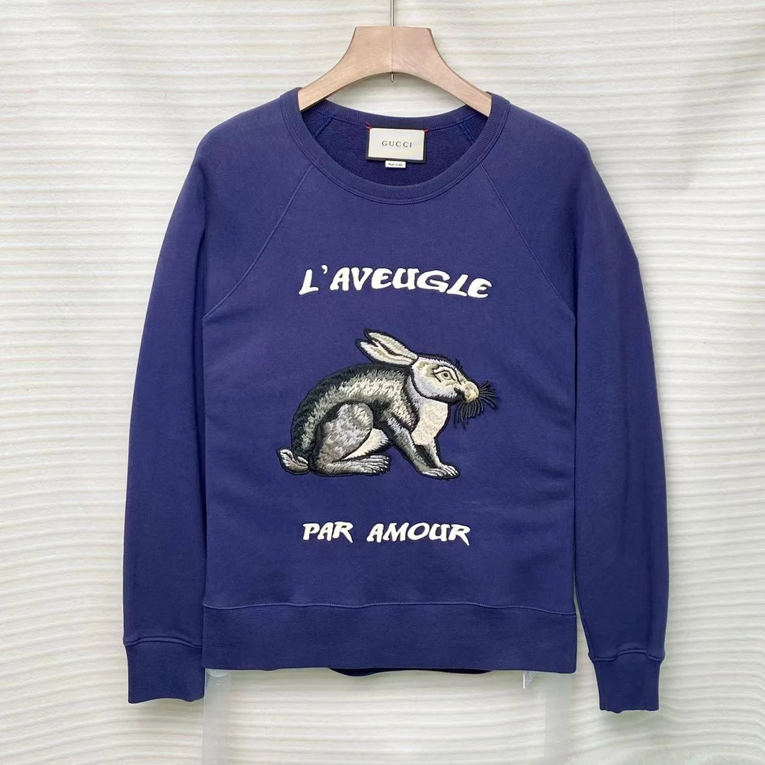 95新 GUCCI/古驰 时尚 百搭 刺绣 兔子 卫衣/XS码/XG-Y18357