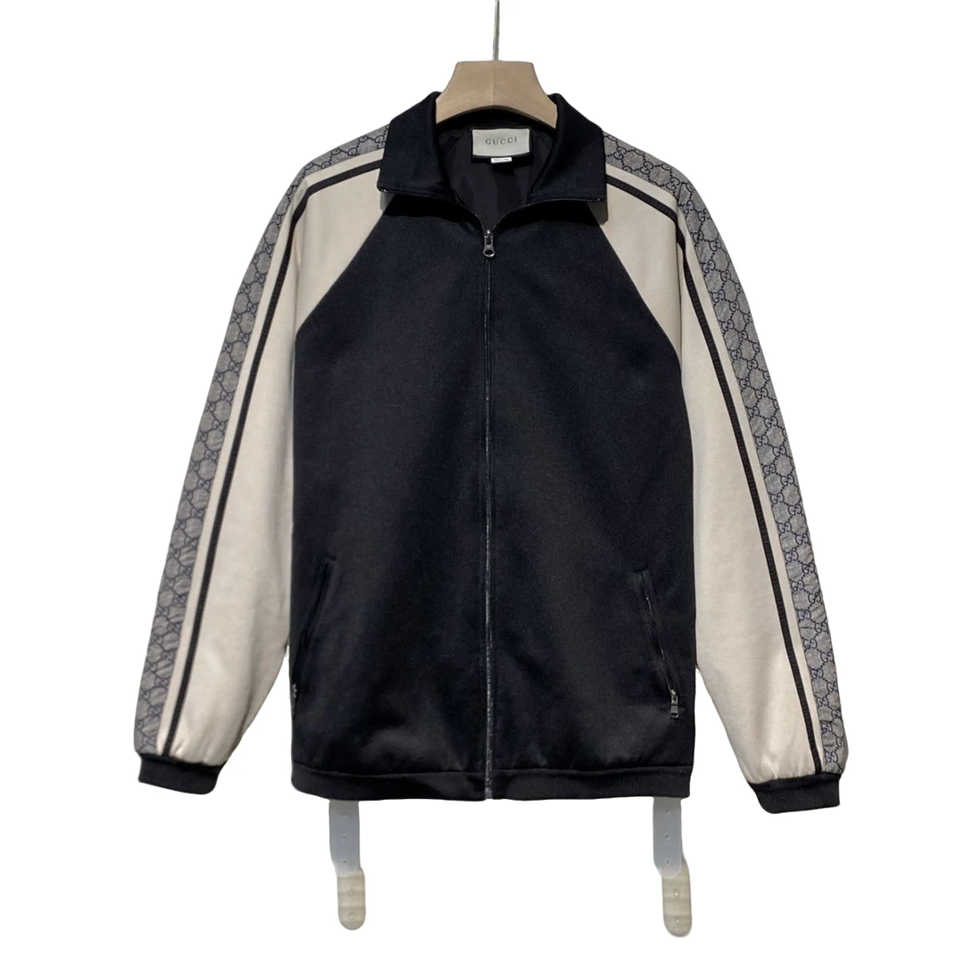 GUCCI/古驰  侧袖满印 拼接 休闲时尚 外套/S码/95+新/XG-Y14980