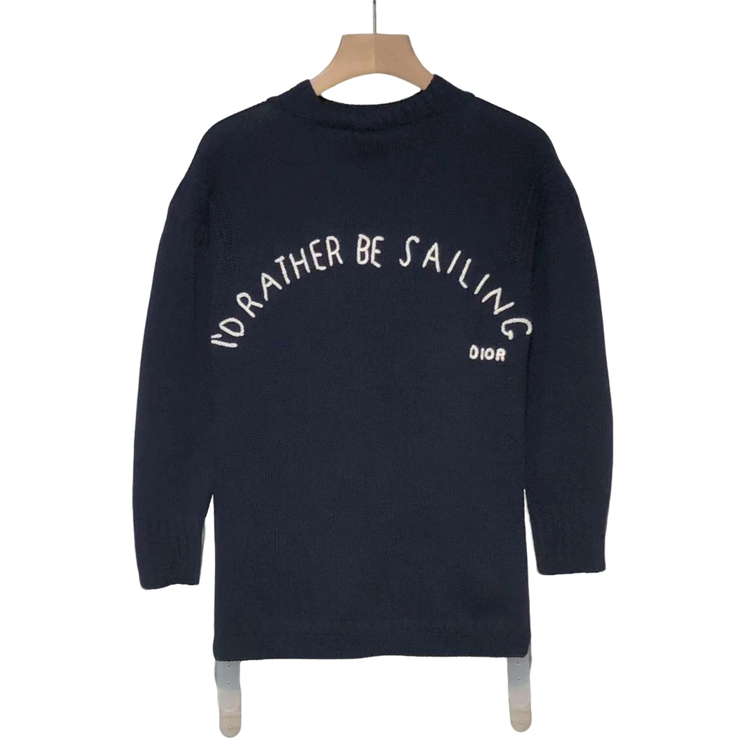 全新未使用 DIOR/迪奥 时尚休闲 字母印花 毛衣裙/34码/XG-y15852