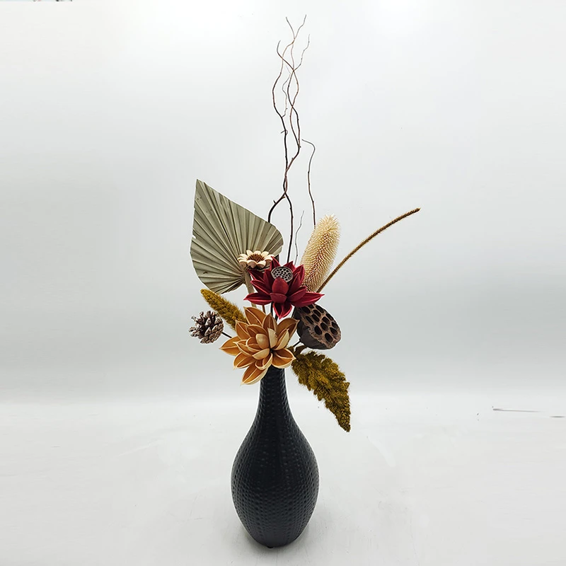 莫奈花艺[禅]新中式干花永生花插花摆件家居饰品电视柜玄关装饰