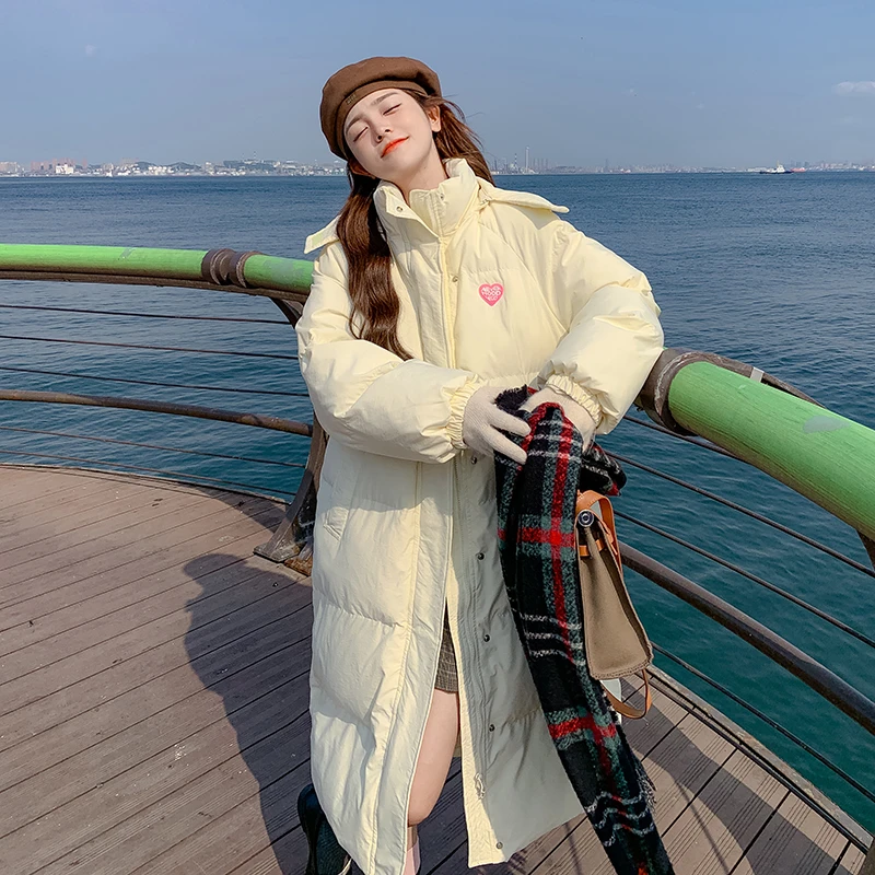 黄色奶fufu加厚保暖连帽棉衣女2024年冬季新款韩版宽松设计感棉服