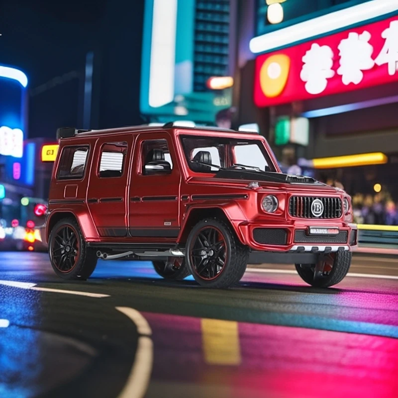 【硬派越野】1:24奔驰巴博斯G800 G63全开合金车模礼品摆件