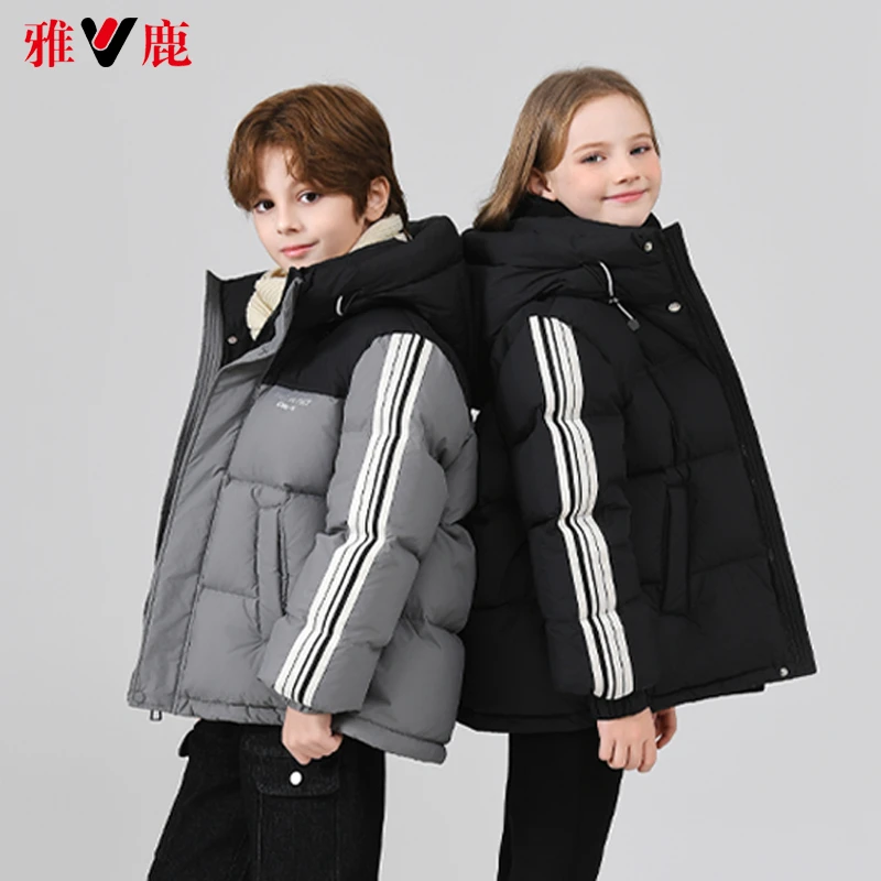 【RM】雅鹿儿童羽绒服拼接加厚时尚保暖防风冬季新款
