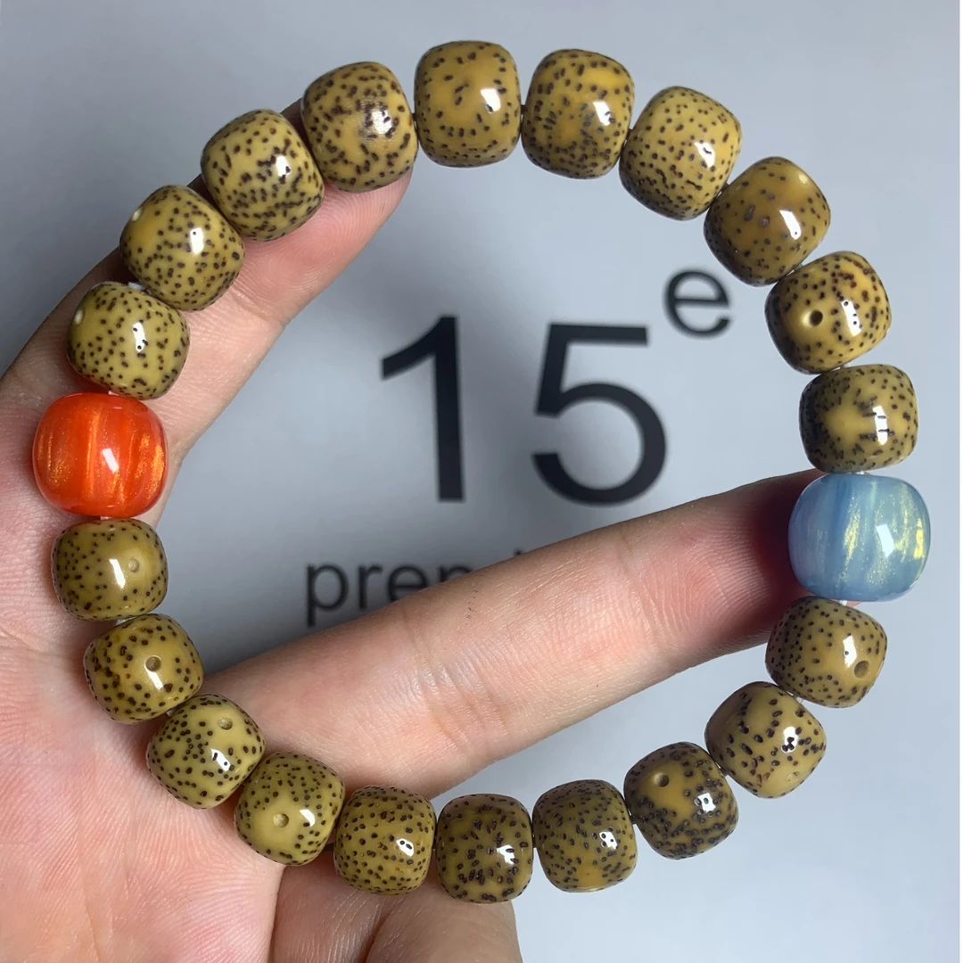 人工欧泊仙-踪色系12x11老型隔珠猴头星月椰蒂库克黑武士文玩配珠