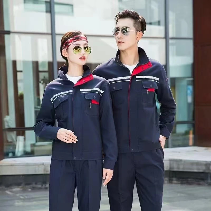 春秋涤棉小拉链款式工作服/耐磨/耐脏/长袖/汽修服工服秋季上衣男