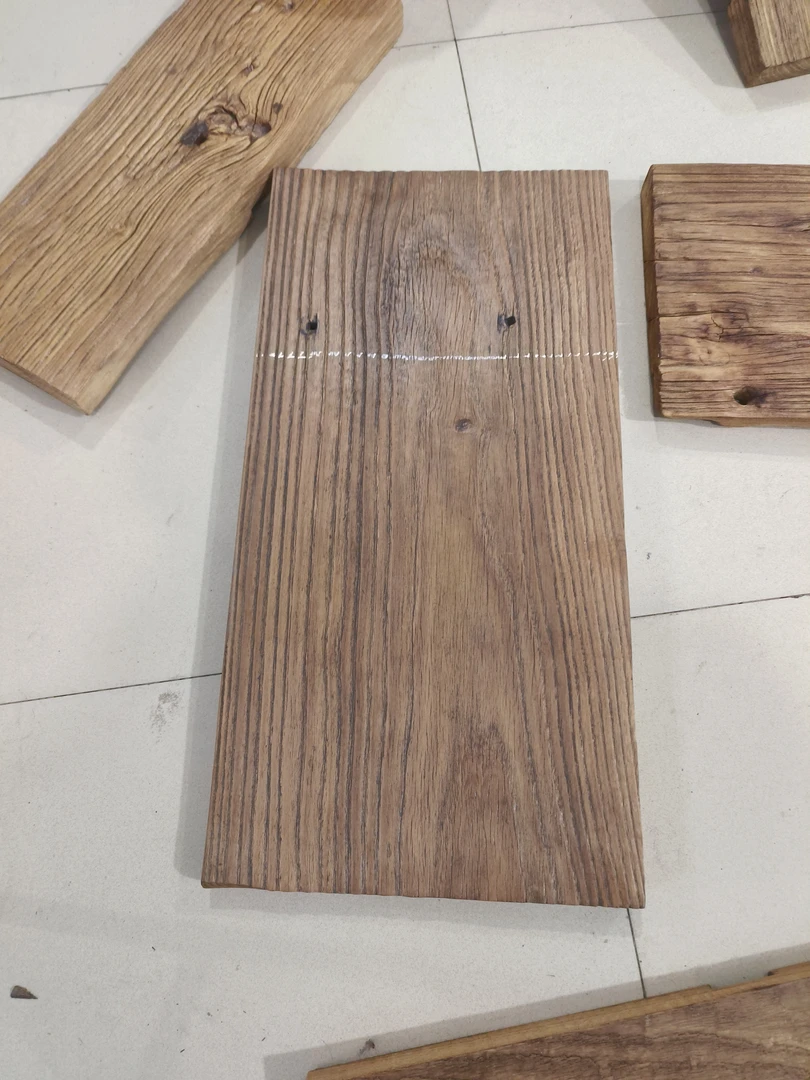 老榆木门板木板，干炮台，墙板地板复古家用木质实木桌长方形餐桌