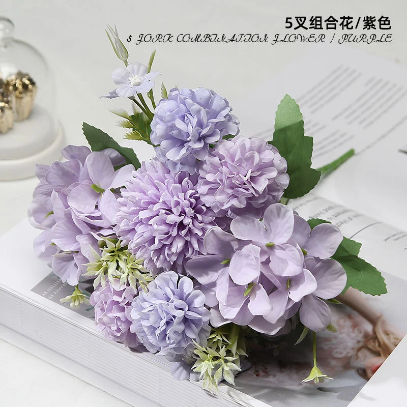小清新仿真花小花束桌面摆件现代简约客厅书房办公室假花装饰乾燥
