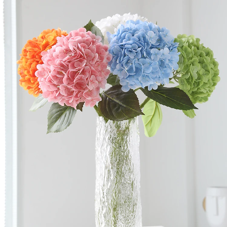 手感保湿绣球仿真花高级湿感假花仿真花客厅餐桌摆件插花装饰摆花