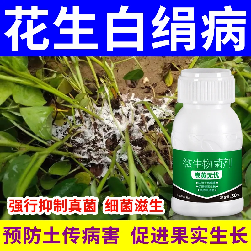 花生白绢病专用菌肥花生卷叶病叶斑病死苗根腐锈病菌核病叶面肥