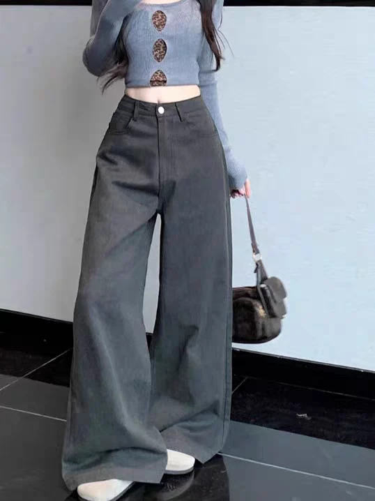 （福利79）醋酸阔腿裤