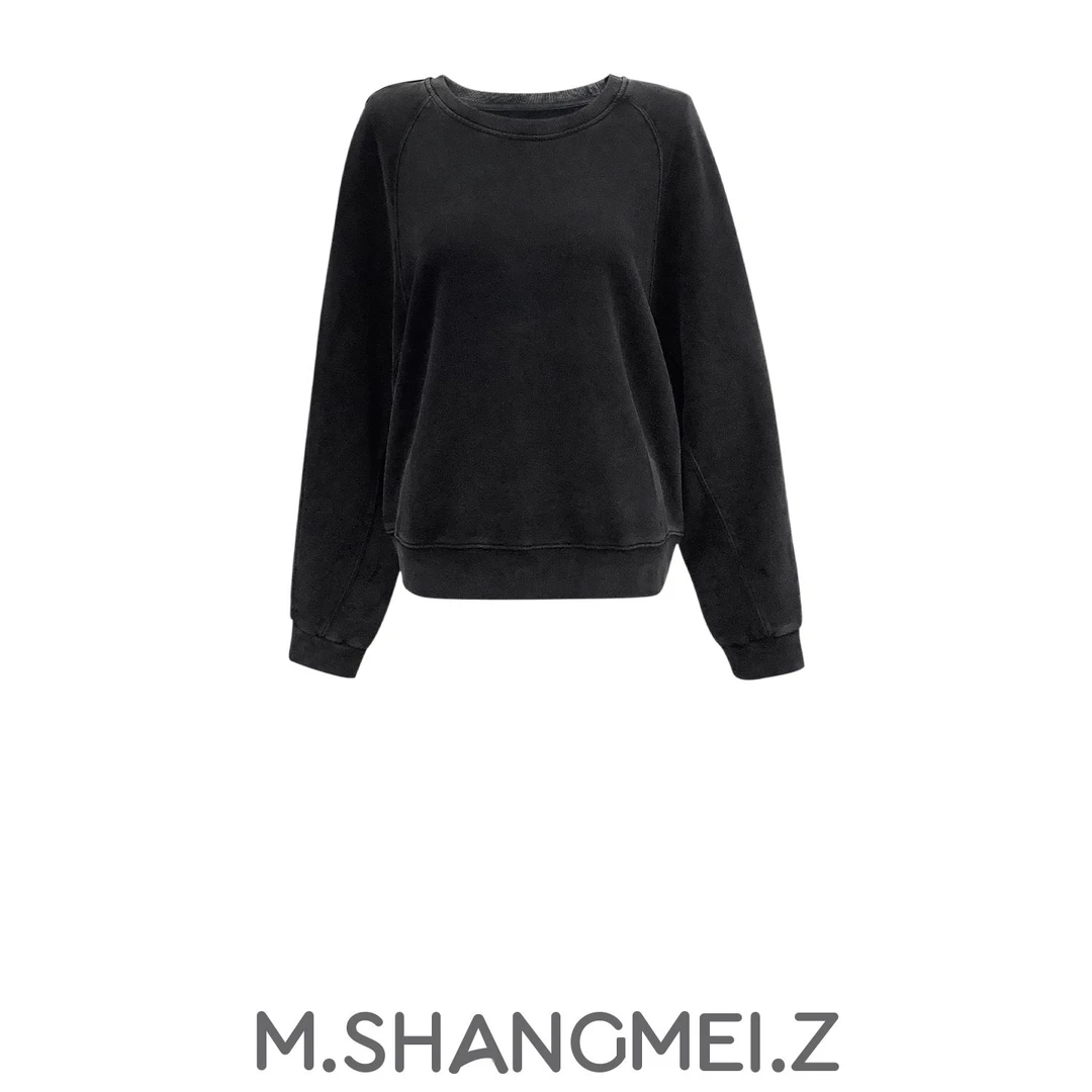 M.SHANGMEI.Z/沐熙美大哥{休闲街拍}显瘦简约风时尚百搭卫衣x0567