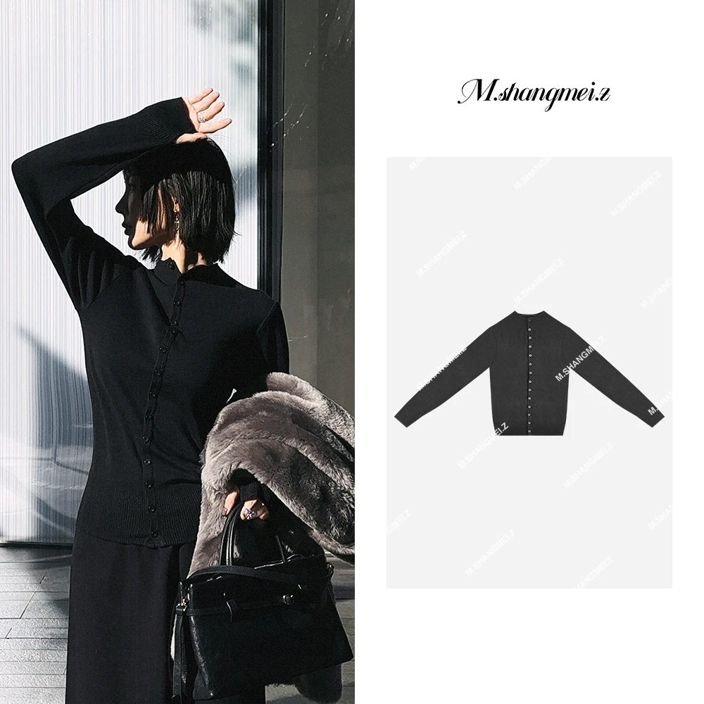 M.SHANGMEI.Z/沐熙【大众情人】美大哥轻奢舒适针织羊毛衫X111129