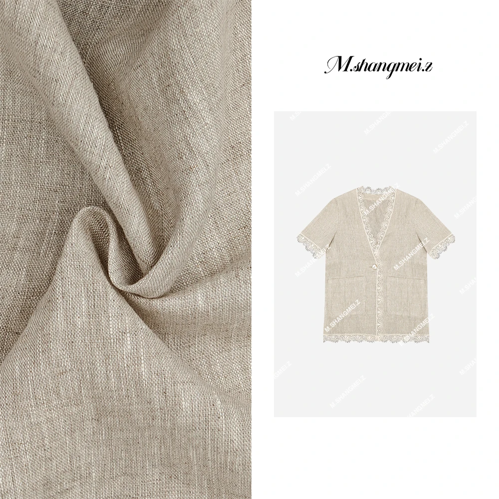 M.SHANGMEI.Z/沐熙美大哥气质宽松外套花边麻料薄款开衫x050411