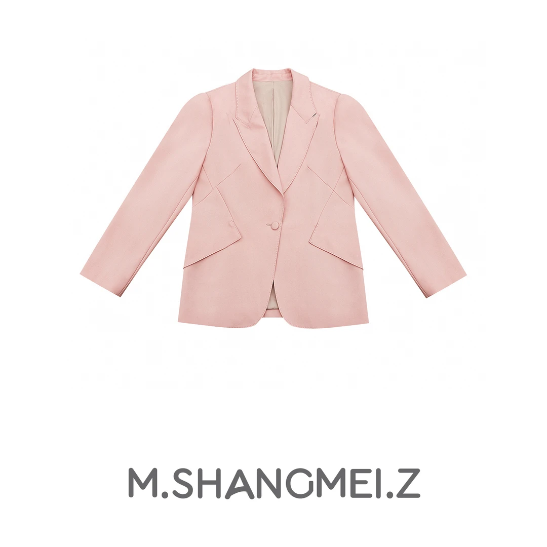 美大哥初秋高智淡人风时尚百搭女士轻奢羊毛简约西服x020112