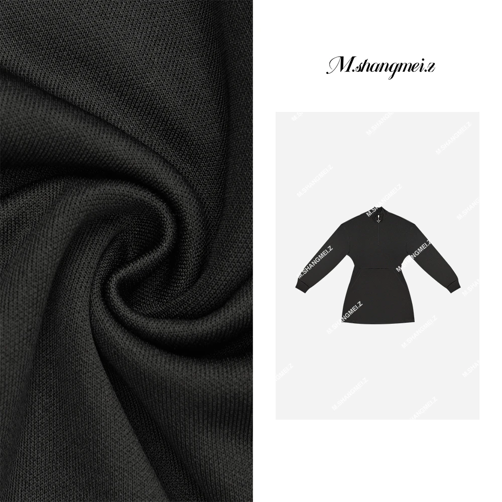 M.SHANGMEI.Z/沐熙美大哥洋气休闲时尚收腰黑色显瘦连衣裙X080724