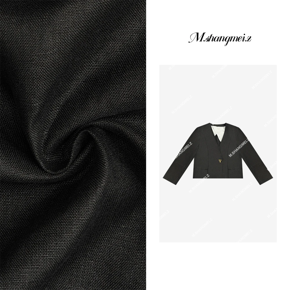M.SHANGMEI.Z/沐熙【亚麻味道】美大哥早春时尚显瘦短款外套x040333