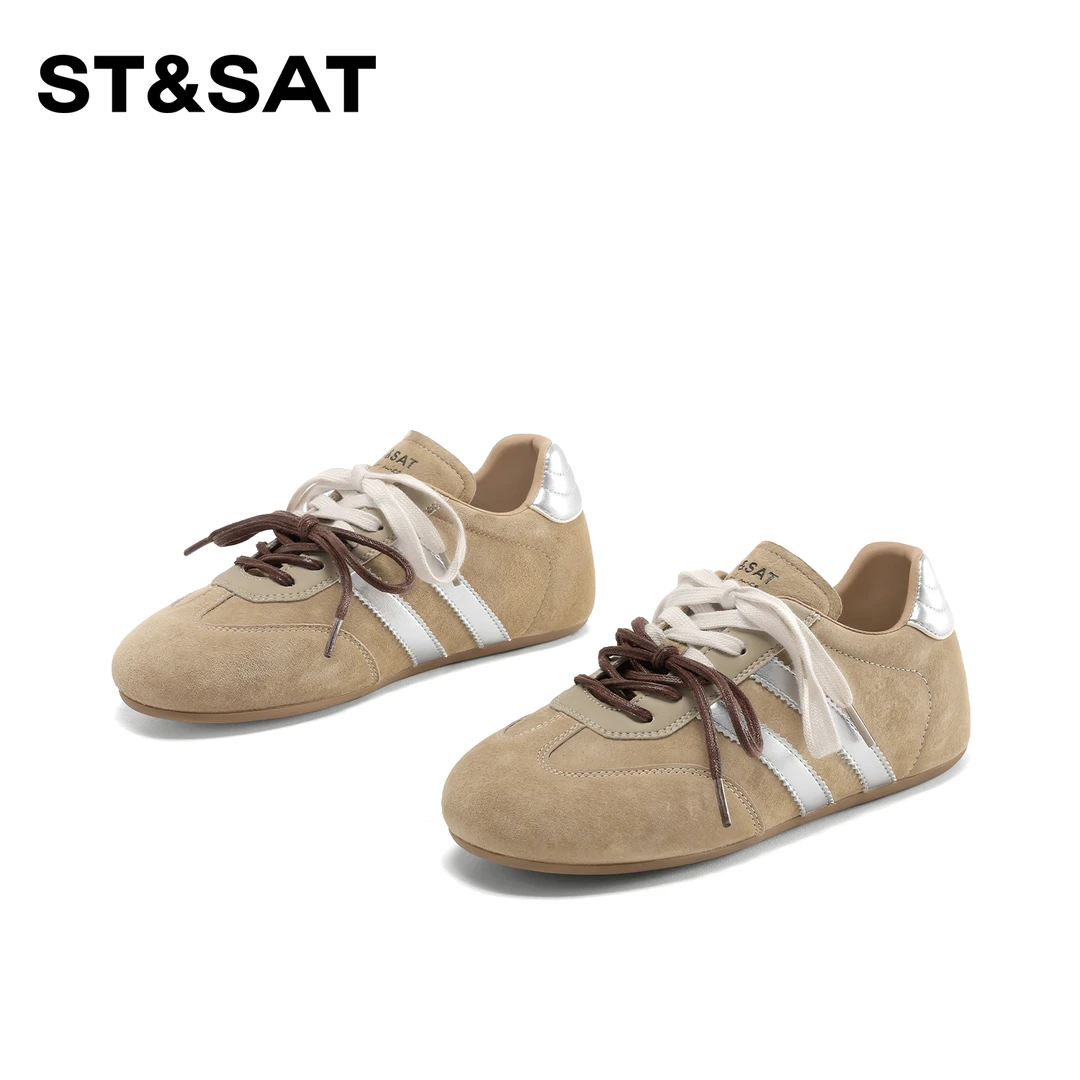 St&Sat/星期六学院风德训鞋女2024秋季新款流行厚底增高休闲女鞋