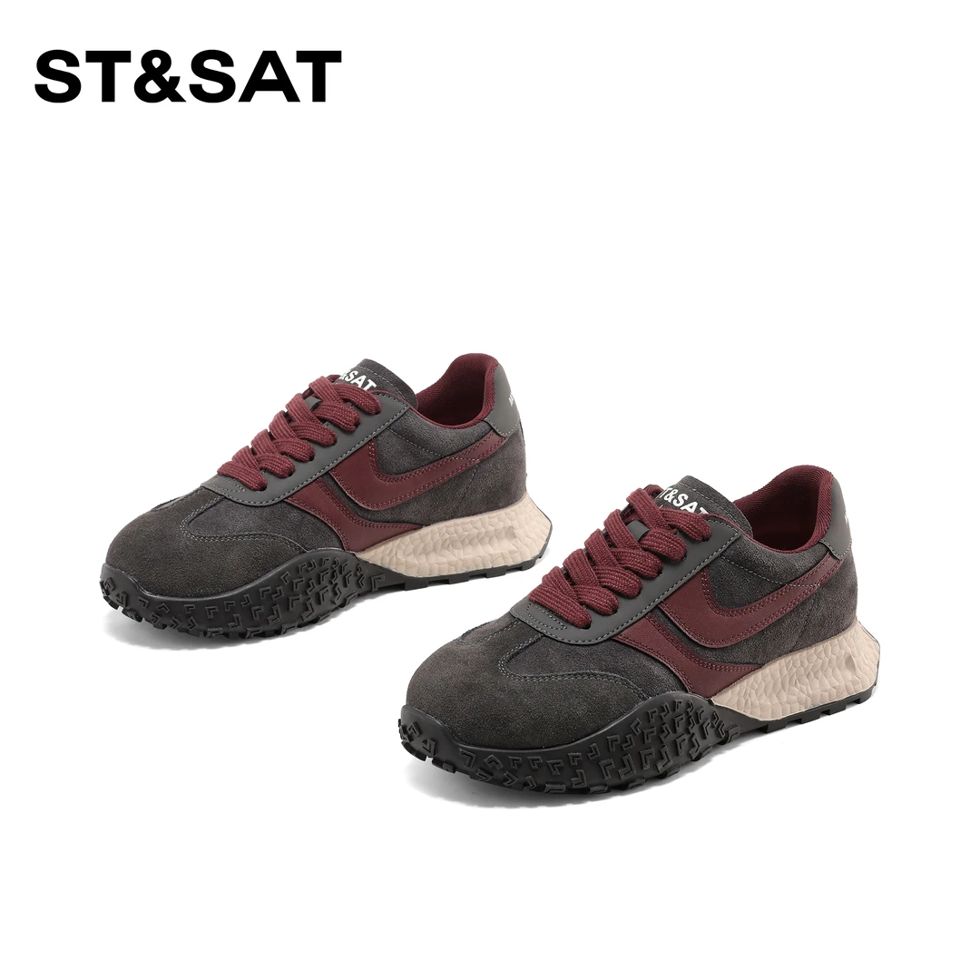 St&Sat/星期六德训鞋女2024透气平底休闲鞋女鞋勃肯鞋百搭潮流鞋