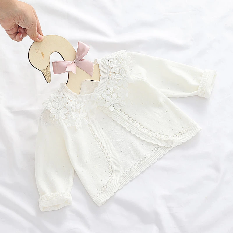 宝宝空调衫2025女童针织开衫新生婴儿小外套公主毛衣披肩春夏薄款