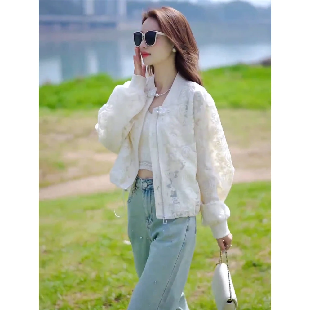 国风盘扣短款轻薄衣外套女春夏新款气质时尚小香风薄款夹克上衣