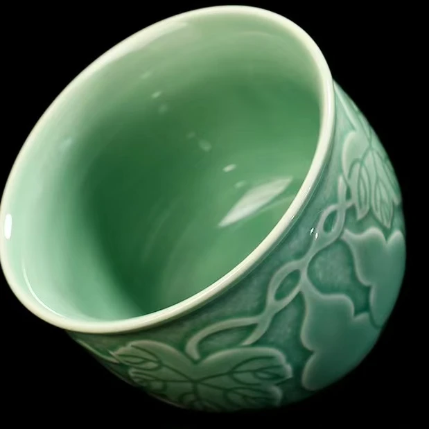 （活动福利）青瓷品茗缸杯葫芦陶瓷主人杯茶具茶杯