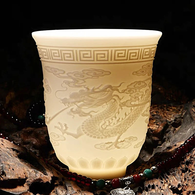 龙凤呈祥龙年龙凤主人杯茶杯陶瓷杯