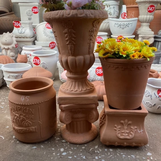 丽丽家陶盆 5 件套 罗马柱组合