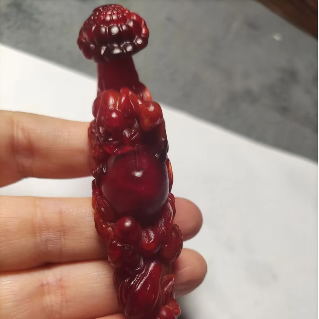 【粉丝专享】特色手工艺饰品如意-金猴送寿-手把