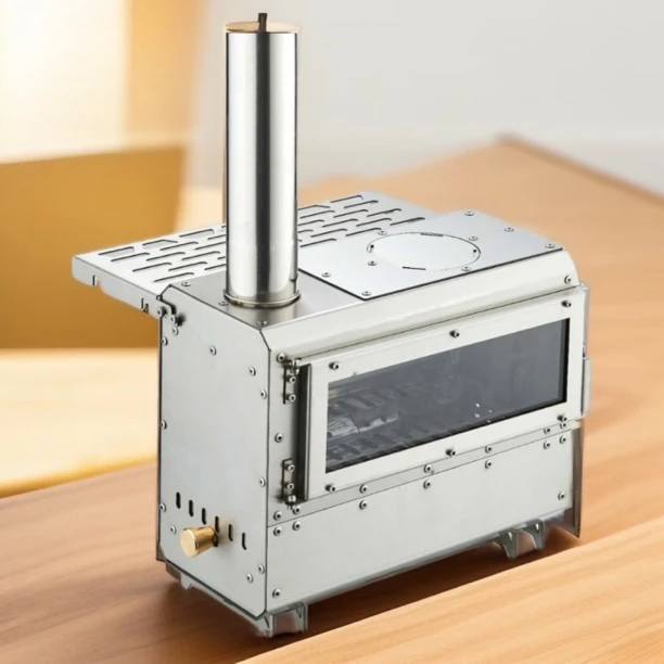 户外露营帐篷柴火炉可折叠便携式不锈钢柴火炉帐篷户外露营