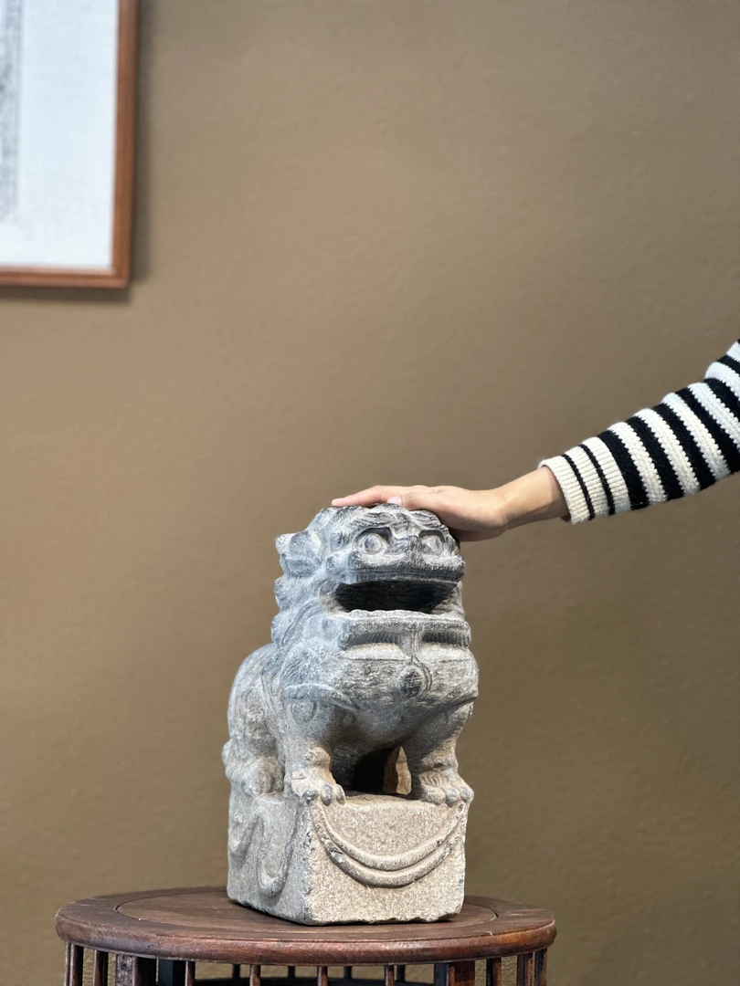 案头雅玩青石案头狮