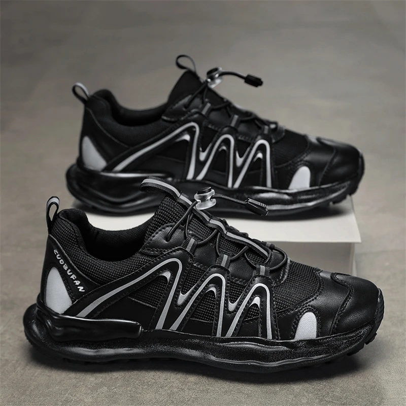 男鞋2023新款秋季透气网面运动休闲网鞋男士软底跑步轻便老爹潮鞋