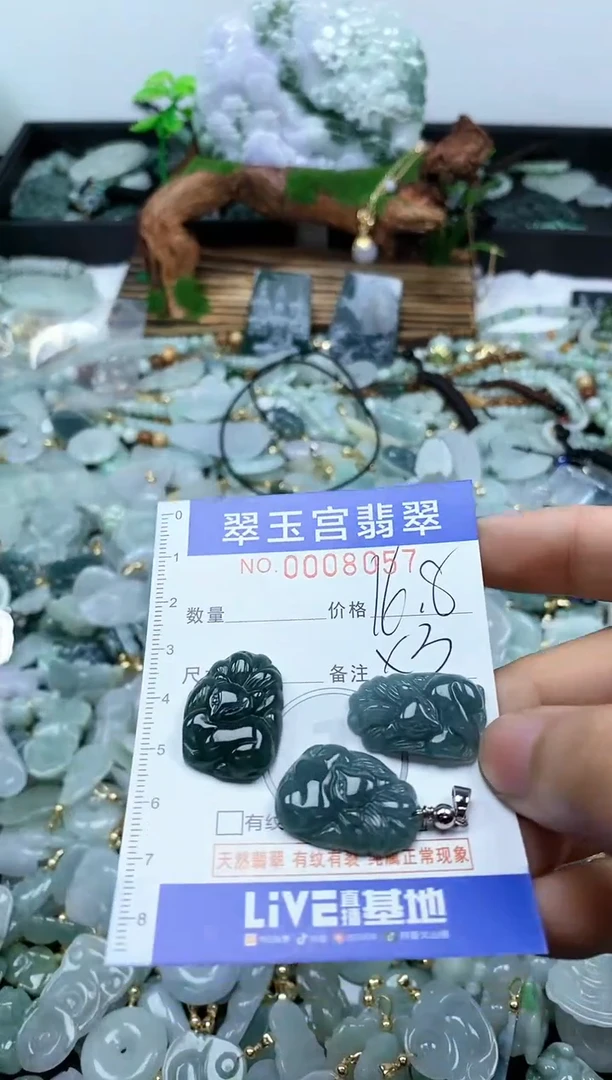 【闪购商品】翡翠颈饰未镶嵌0008057多样性发其一