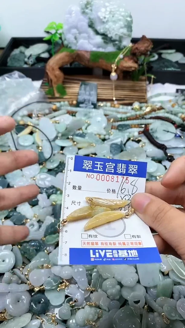 【闪购商品】翡翠颈饰未镶嵌0008175多样性发其一
