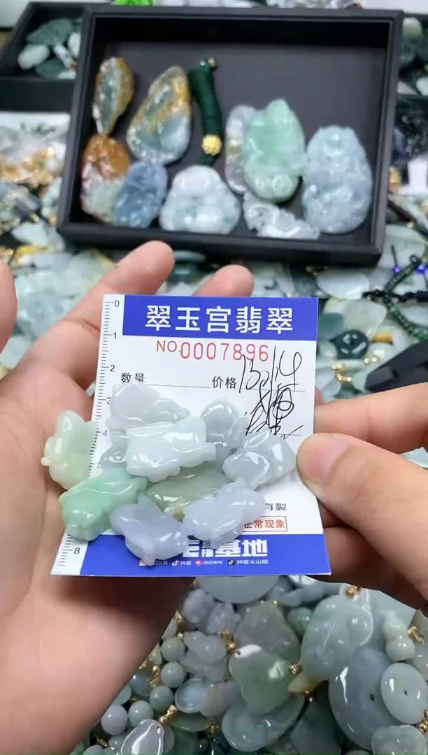 【闪购商品】翡翠颈饰未镶嵌0007896多样性发其一