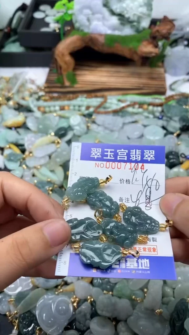 【闪购商品】翡翠颈饰未镶嵌0007104多样性发其一