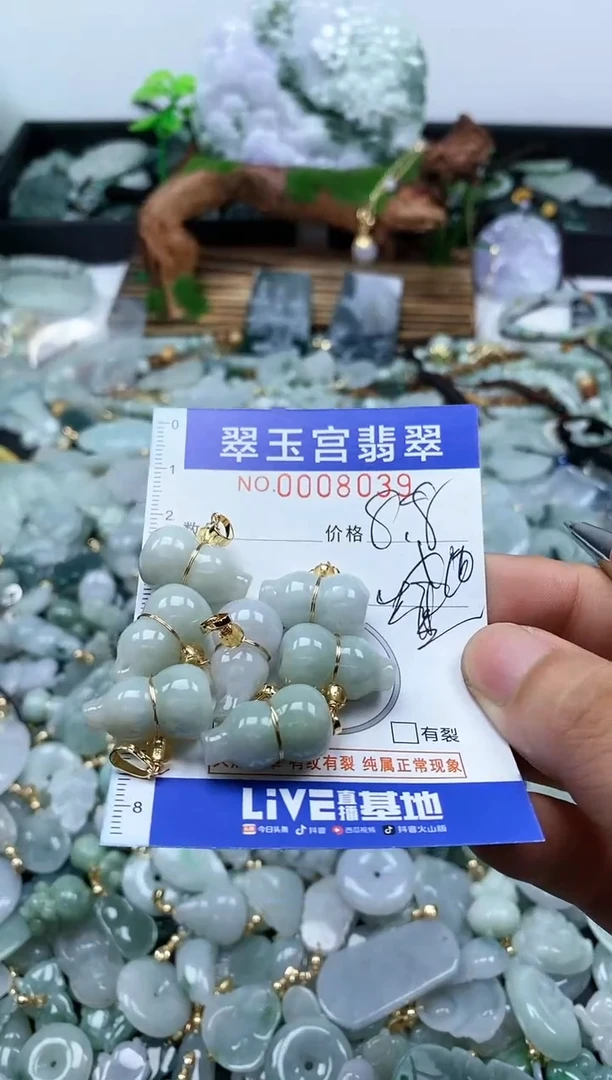 【闪购商品】翡翠颈饰未镶嵌0008039多样性发其一